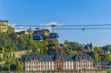 festung ehrenbreitstein mit seilbahn